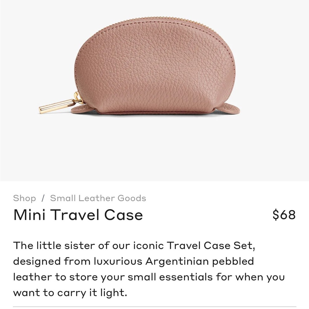 Cuyana Mini Leather Travel Case